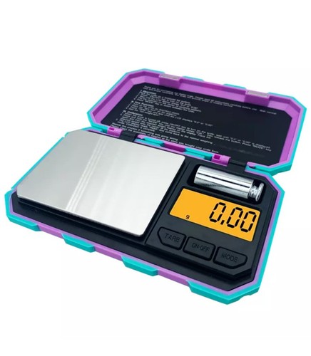 Pink Turquoise Digital Pocket Scale 200g x 0.01g Jewelry Gold Gram Herb Karat - Picture 1 of 8