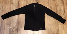 Patagonia Synchilla Made In USA 1/4 Zip Pullover Jacket Women’s L Fleece Black