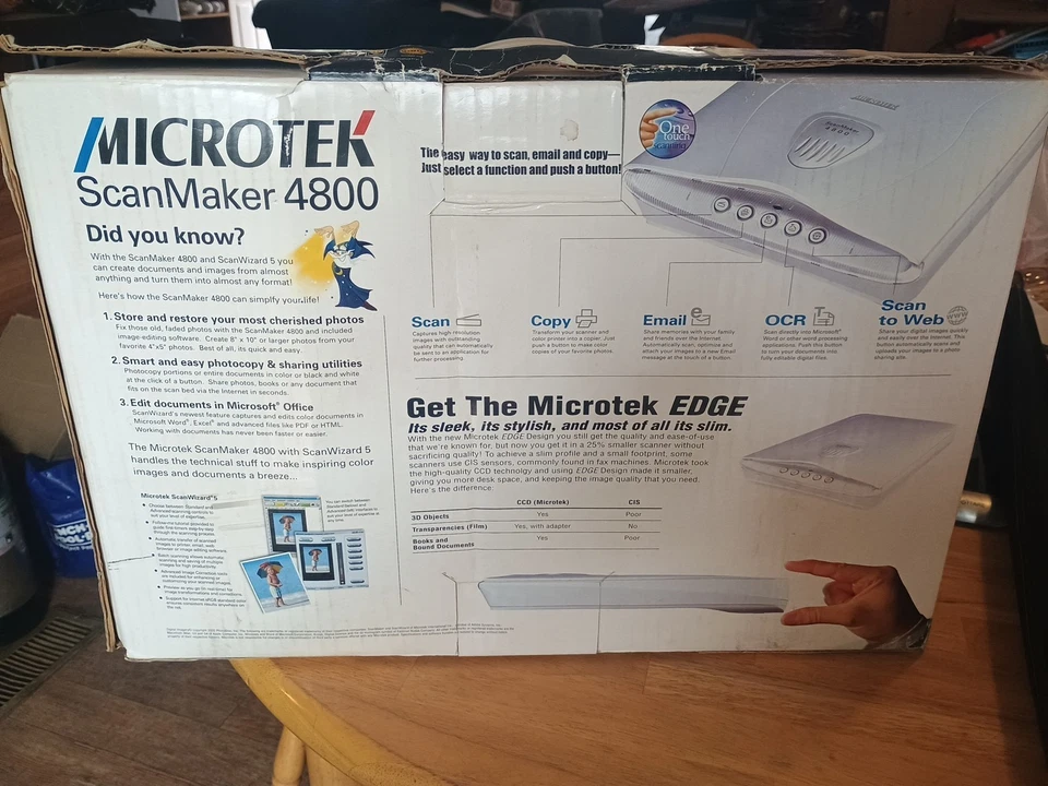 Microtek ScanMaker 4800 8.5” x 11.7” Scan Area Flatbed Scanner 9600x4800 DPI - Image 3 of 4