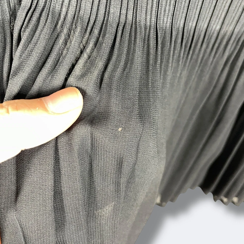 Blusa Top Magic Scarf Mini Plisados S/s Mujer Talla Única Negra Y2K Silenciosa Lujo Foto 2 de 4