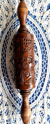 NEW Springerle Cookie Rolling Pin by House On The Hill - FOLK ART - 9 PRINTS