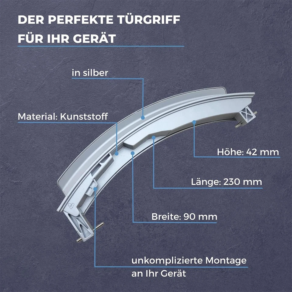 Türgriff Griff passend für Bosch 00648581 Achsen für Waschmaschine Trockner - Bild 4 von 4