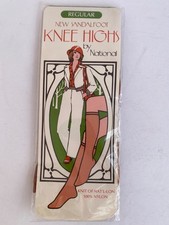 Vintage Knee Highs by National Regular New Sandalfoot 100 Nylon 1970s