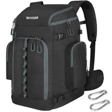 Ski Boot Bag, 65L Durable Travel Backpack, 1680D Nylon Waterproof Snowboard B...