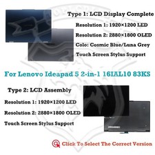 For Lenovo Ideapad 5 2-in-1 16IAL10 83KS001TUK LCD Display Assembly Replacement