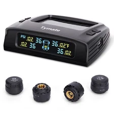 RV Tire Pressure Monitoring System with Solar Charging and Color LCD Display