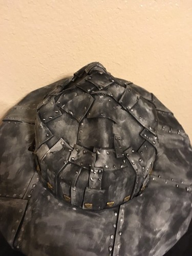 Sombrero de campaña COSPLAY Steam Punk, ""sargento de taladro"" plata imitación metal, XL 7 3/4 - Imagen 4 de 4