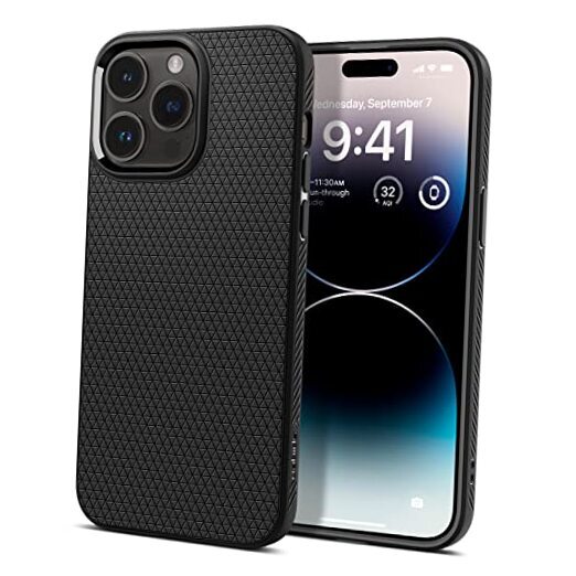 Liquid Air Designed for iPhone 14 Pro Case (2022) [Military-Grade Matte Black