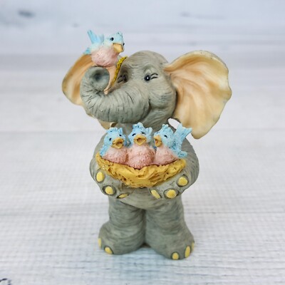 Vintage Forget Me Knots Elephant 3'' Figurine There's Always Room for One More