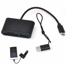 2in1 Type-C/Micro-USB/USB Host OTG SD TF Card Reader Camera Easy-Share Transfer
