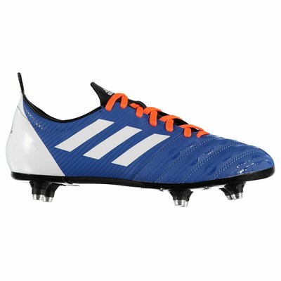 blue and orange football boots