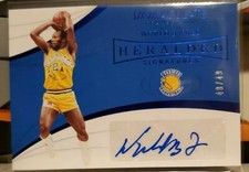 World B. Free 2018-19 Immaculate Heralded Signatures Blue Auto Insert,  #48/49 