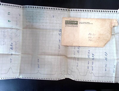 Fairchild Semiconductor Chemical Lab Analysis of Erythrite Including Graph