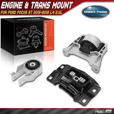 3x Engine Motor Mount & Transmission Mount for Ford Focus ST 2013-2018 L4 2.0L
