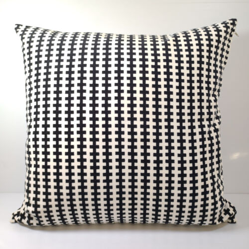 IKEA Stockholm Pillow And Cover Black White Geometric Modern Cotton Velvet 50cm - Picture 2 of 5