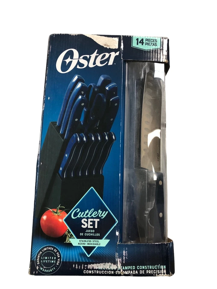 Juego de cubiertos Oster Evansville 14 piezas de acero inoxidable caja abierta Foto 4 de 4