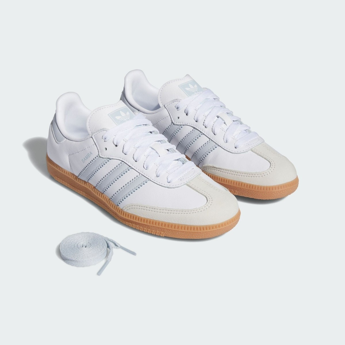 人気 ★ADIDAS★ SAMBA OG CORE WHITE HALO BLUE Adidas Samba OG Core White Halo Blue Gum ID2055 Men Casual