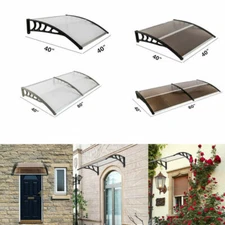 40"x 30"/80"/120" UV Protector Front Door Window Awning Cover Outdoor Canopy