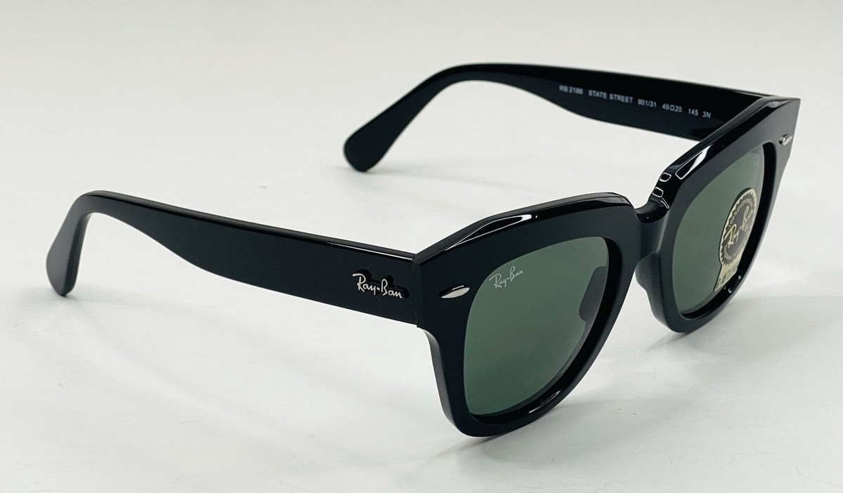 小物 Ray-Ban STATE STREET RB2186 901/58 49 Ray-Ban™ State Street RB2186 901/58 49 Black Sunglasses