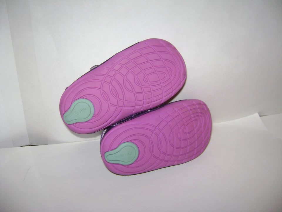 ZAPATOS STRIDE RITE SAVANAH NIÑAS PEQUEÑAS MARY JANE talla 5,5 M CUERO ROSA MORADO Foto 4 de 4