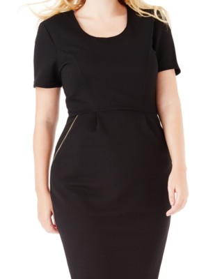 black pencil dress plus size Unique Vintage Plus Size Black Jaqueline Pencil Dress