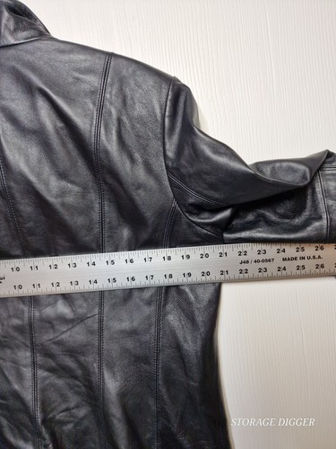 Colebrook Women's 100% Leather Full Zip Black Jacket Pockets Lined Size L - Picture 13 of 18
