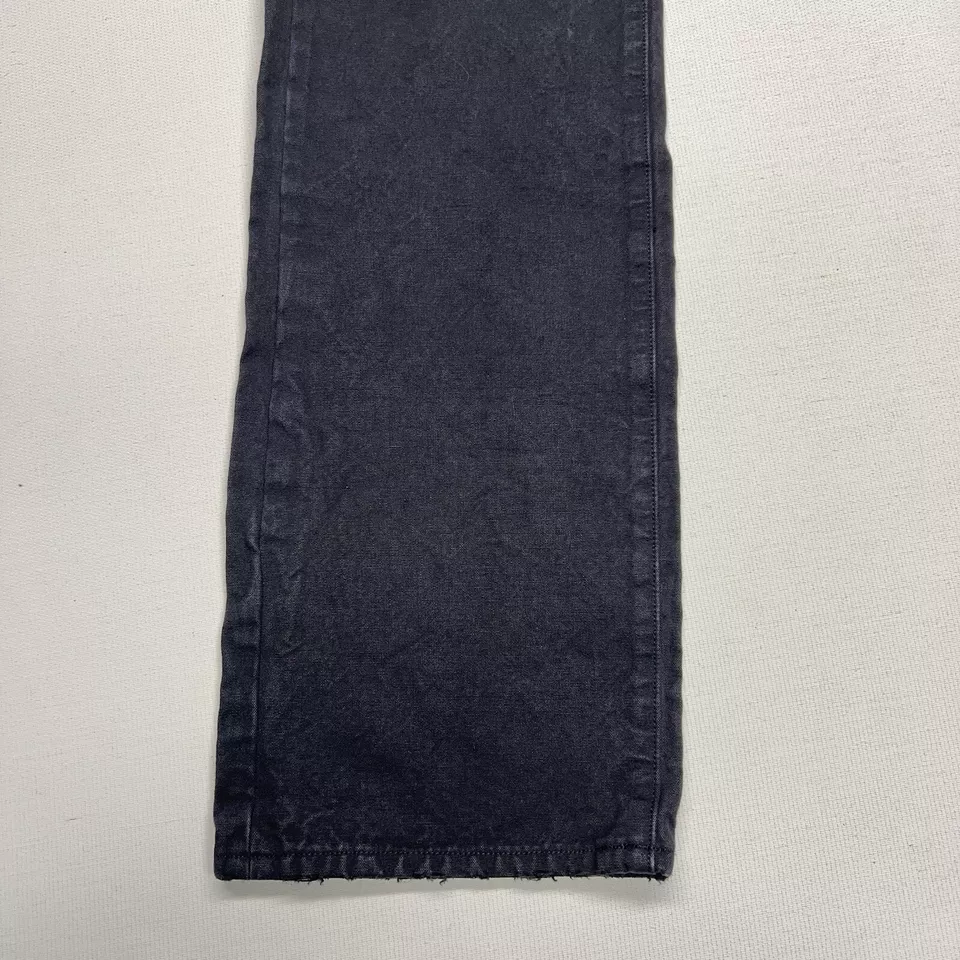 Pantalones Loomstate para Hombres 32X33 Negros Lona Recta Ropa de Trabajo Utilidad Firme Y2K Foto 3 de 4