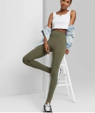 Wild Fable Women's Size Small High-Waisted Classic Leggings - Deep Olive green