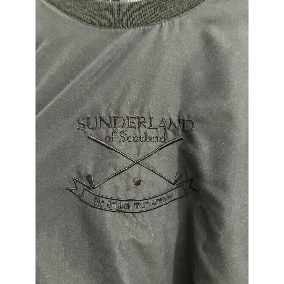 Sunderland of Scotland Mens XXL Black Waterproof Rain Wind Pullover