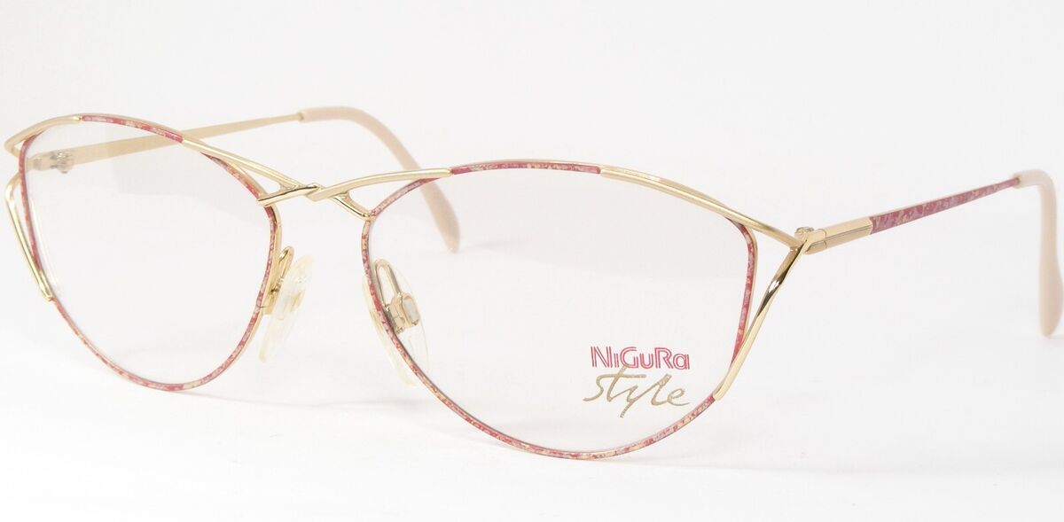 NiGuRa Style N 0890 B Gold /Red-Pink UNIQUE RARE EYEGLASSES NiGuRa Style N 0890 B Gold /Red-Pink UNIQUE RARE EYEGLASSES