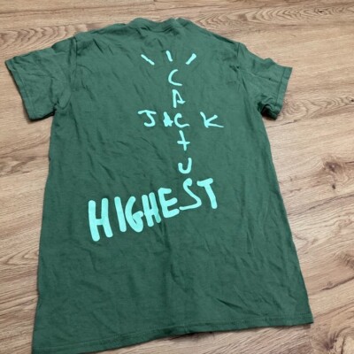 New Travis Scott Nike Air Jordan Cactus Jack Highest T Shirt Olive Green Small