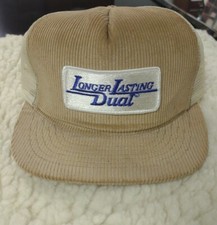 Vintage Longer Lasting Dual Hat Snapback Corduroy Cap Mesh Back USA Made