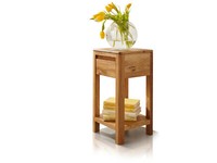 BlumensäUle Beistelltisch Blumentisch H60 Cm Verona Wildeiche Eiche Massiv Tisch