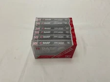 Lot of 6 BASF Ferro Extra I 90 Minute Blank Audio Cassette Tapes New Sealed