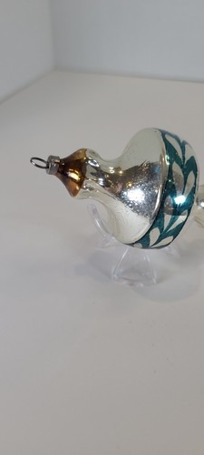 Vintage Christmas Tree Ornament Germany Blown Glass Lantern Chandelier Fluted 4" - Picture 4 of 16