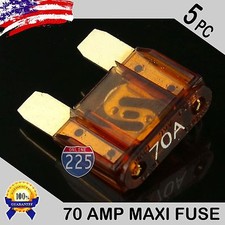 5 Pack 70A AMP Gold Large Blade Style Audio Maxi Fuse Car 12V 24V 32V Auto RV US