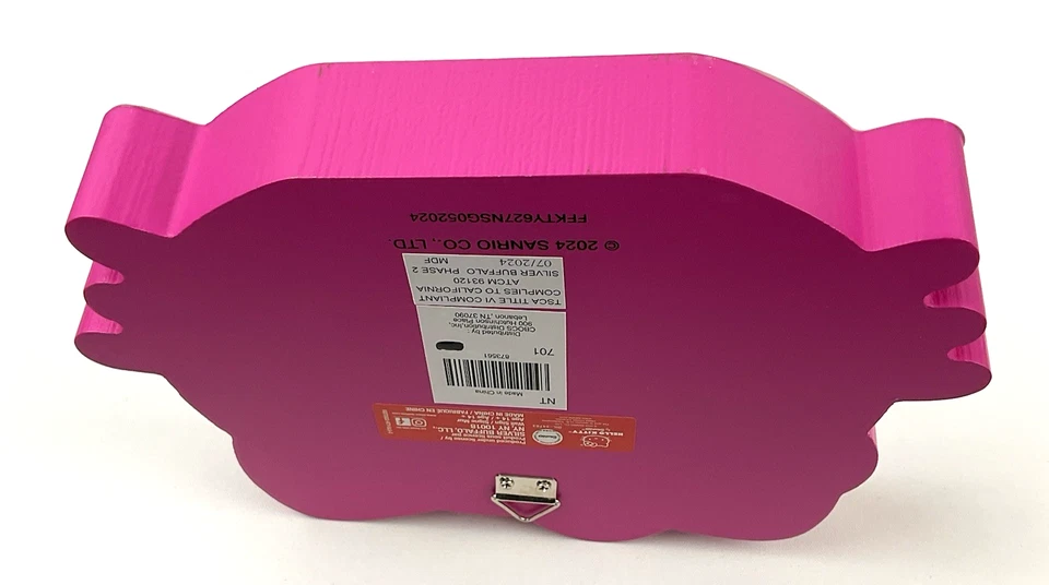 Placa de madera Hello Kitty rosa blanco brillo arco 8" x 6" escritorio/colgante de pared Foto 4 de 4