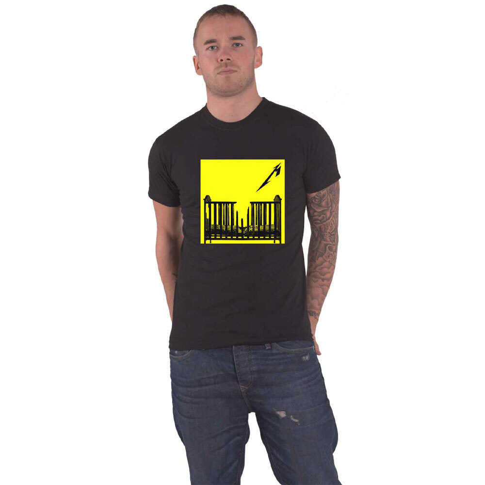 Metallica M72 Seasons Burnt Crib Band Logo Official Unisex Black Tee