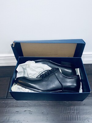 Cole Haan Men's Black Warner Grand Postman Leather Oxford Dress