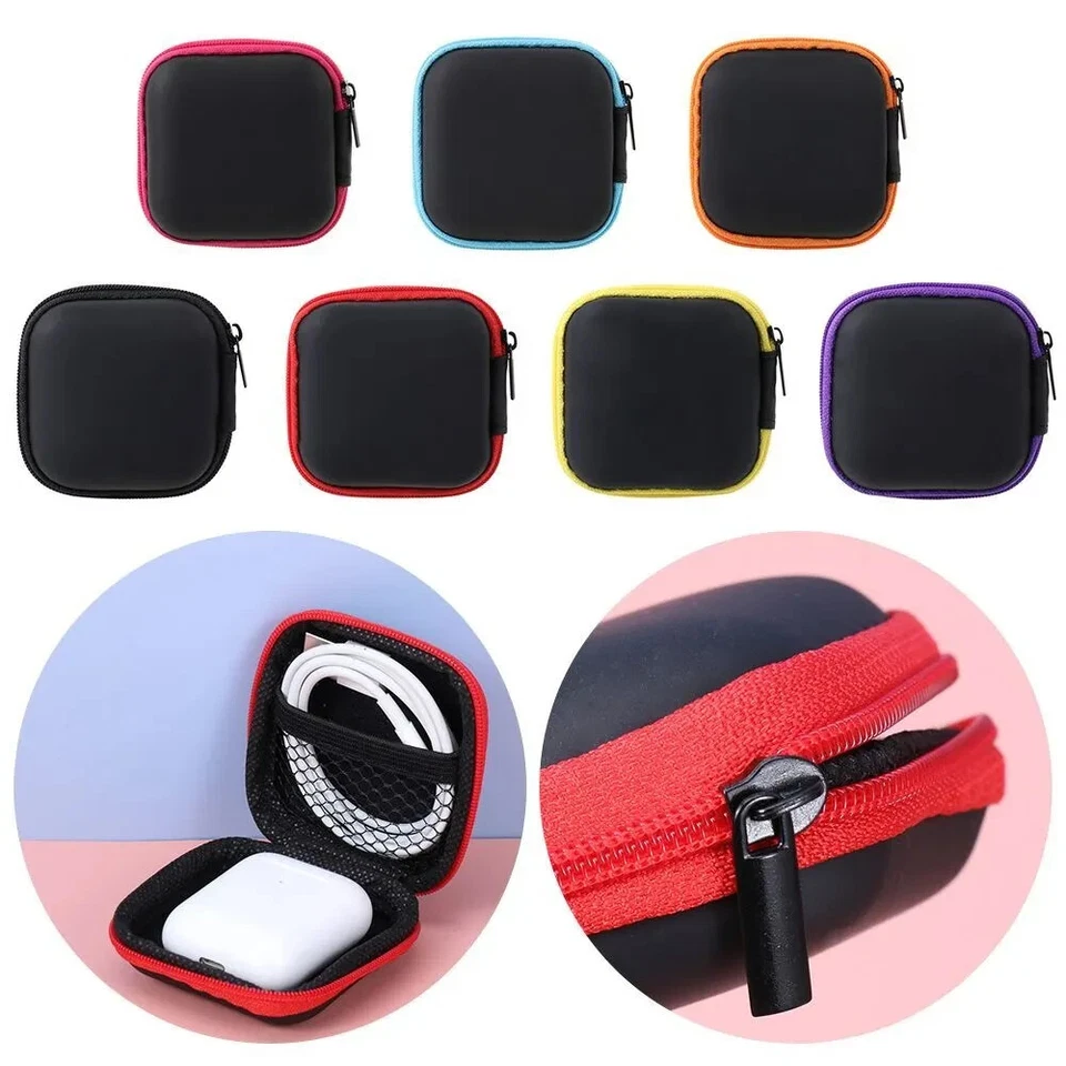 Phone Storage Bag HARD EVA SHELL PORTABLE CASE BOX Headset Earphone Earbud Pouch - Image 2 of 4