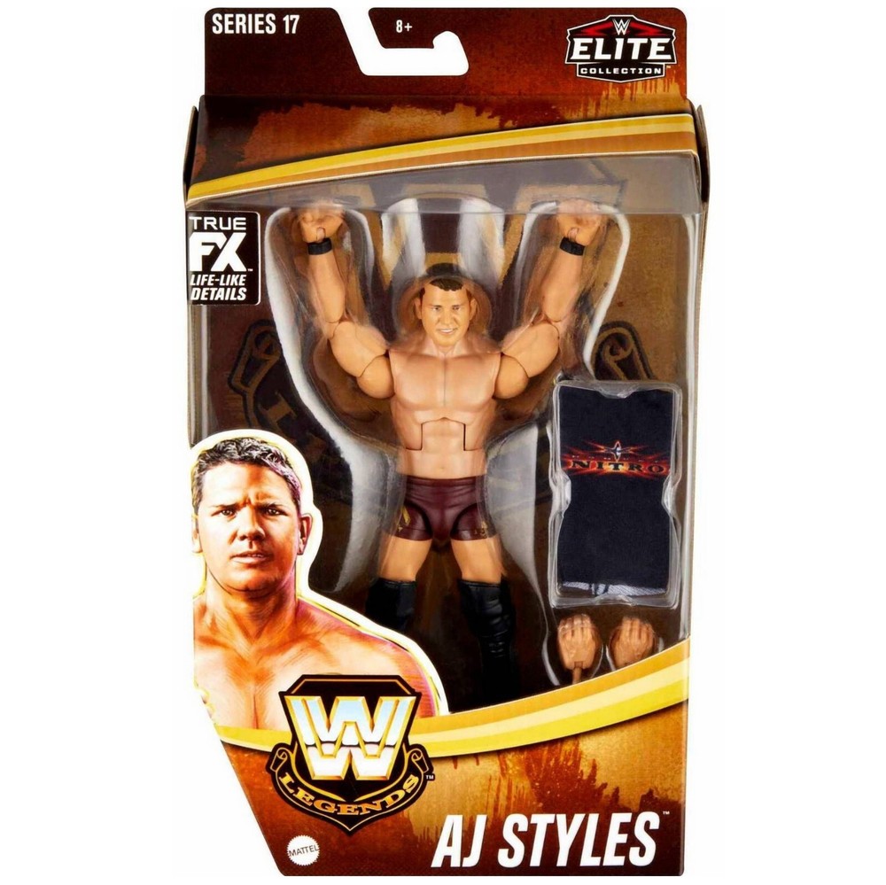 WWE Elite Collection AJ STYLES Figure Legends Series 17 Mattel 2023 TNA WCW AEW