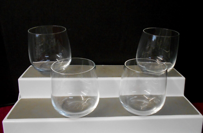 #ad #ad NEW ALESSI FOR DELTA AIRLINES SHORT STEMLESS WINE GLASS SET OF FOUR $12.00