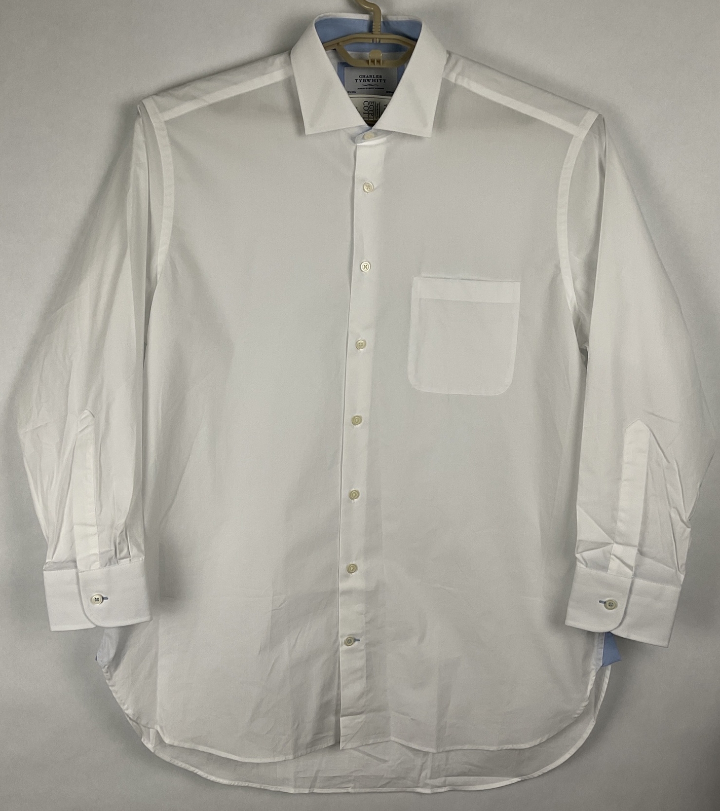 Charles Tyrwhitt NWT Mens Egyptian Cotton Dress Shirt 16.5/33 White LS