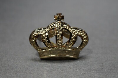 10K massiver Gelbgold Diamantschliff König Königin Krone Ring. Größe 7 
