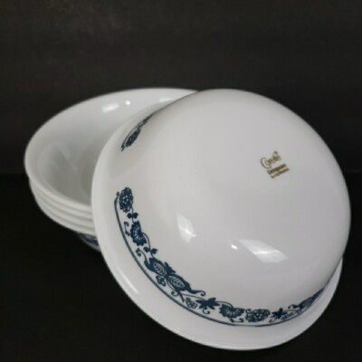 Vintage Corning Corelle Old Town Blue Onion 5 Cereal Bowls Replacements MCM