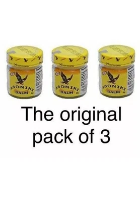 Aboniki Balsam Lindert Schmerzen, Schmerzen, Rückenschmerzen, Erkältungen 25g-X3. Exp 17/08/2028