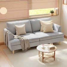 HOMCOM 3-Sitzer-Sofa, Couch mit Armlehnen Gepolstert Polstersofa mit Kordoptik