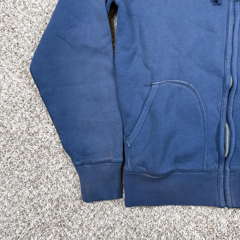 Double RL RRL Ralph Lauren Hoodie Mens Small Navy Full Zip Fleece Sweatshirt - Image 3 of 4