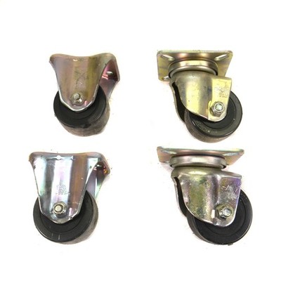 (Lot of 4) Sisiku 3'' Heavy-Duty HK-75 Straight and HJ-75 Swivel Caster Wheels
