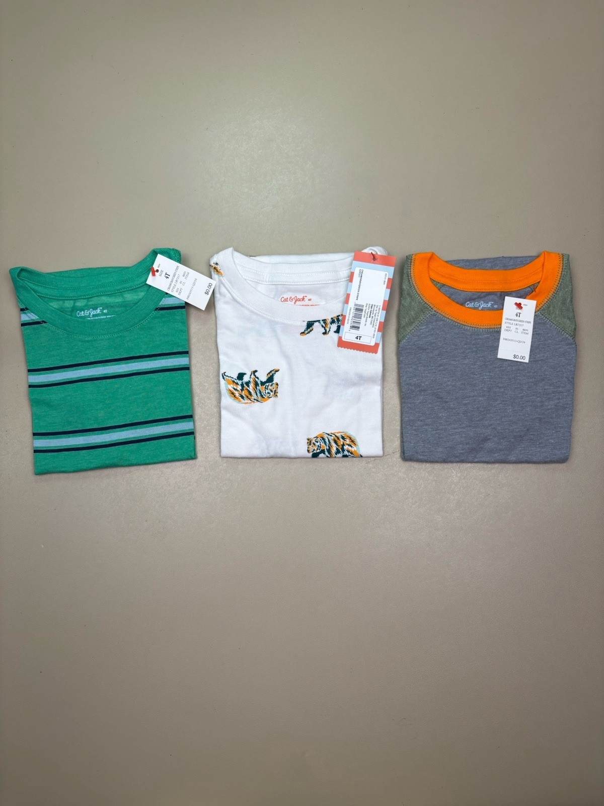 Cat & Jack Toddler Boys Graphic Stripe T-Shirt Lot 4T NWT 3 Pack